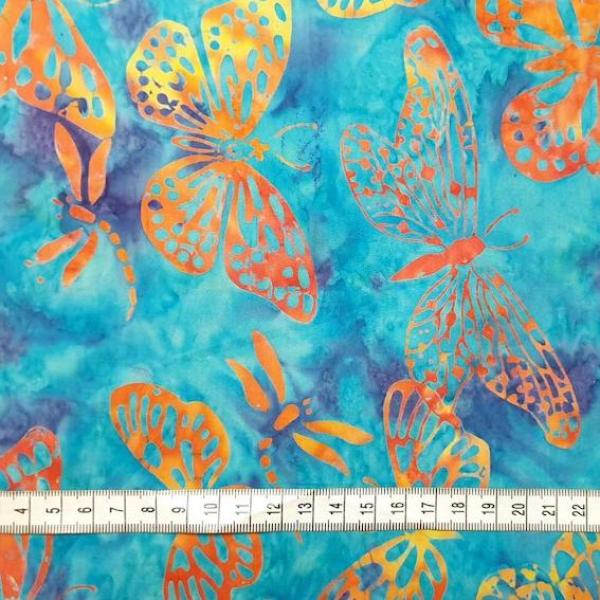 BUTTERFLIES - Chrome - Batikstoff aus Indonesien